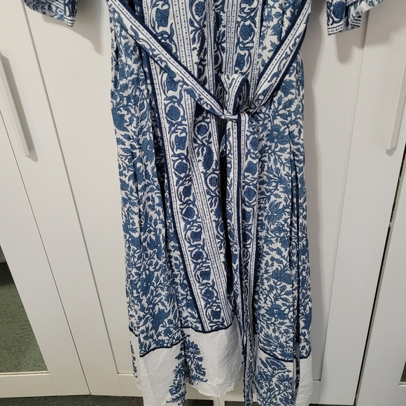 Anthropologie Sue Sartor Palladio Kaftan Blue Maxi Dress - Picture 10 of 10